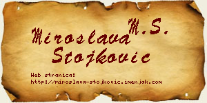 Miroslava Stojković vizit kartica